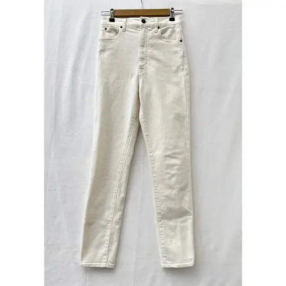 SLVRLAKE Beatnik Slim Fit High Rise Jeans White Wash Women's Size 27 - Picture 6 of 16